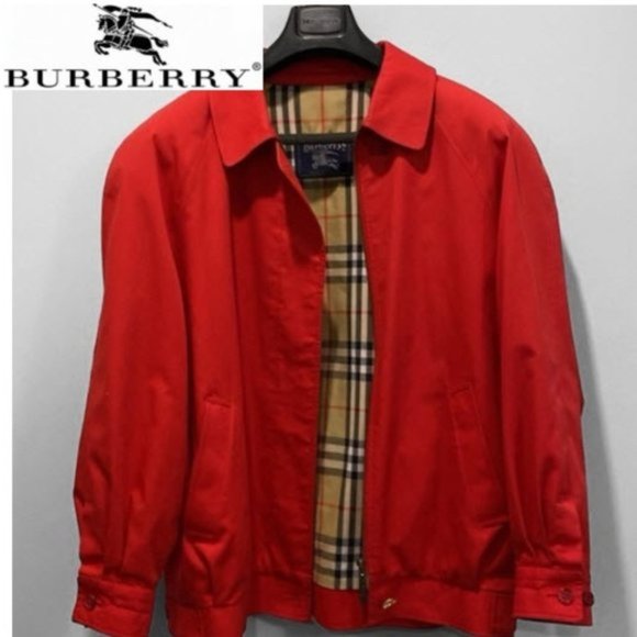 Burberry Jackets & Blazers - Burberry Red Zip Jacket Size large